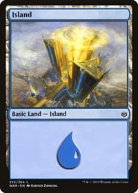 Island (255) - War of the Spark - Magic: The Gathering card