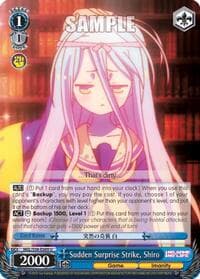 Sudden Surprise Strike, Shiro - No Game No Life - Weiss Schwarz card