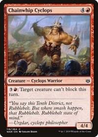 Chainwhip Cyclops - War of the Spark - Magic: The Gathering card