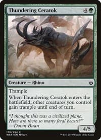 Thundering Ceratok - War of the Spark - Magic: The Gathering card