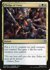 Pledge of Unity - War of the Spark - Magic: The Gathering card