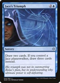 Jace's Triumph - War of the Spark - Magic: The Gathering card