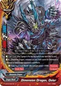 Dimension Dragon, Dolor - Drago Knight - Future Card BuddyFight card