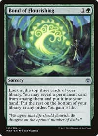 Bond of Flourishing - War of the Spark - Magic: The Gathering card