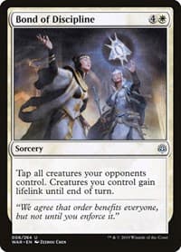 Bond of Discipline - War of the Spark - Magic: The Gathering card