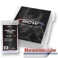 BCW Resealable Team Set Bags (100-Pack) - Team Bags - Collectible Storage card