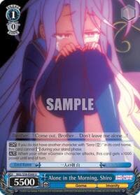 Alone in the Morning, Shiro - No Game No Life - Weiss Schwarz card