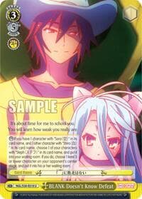 BLANK Doesn't Know Defeat - No Game No Life - Weiss Schwarz card