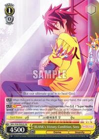 BLANK's Victory Condition, Sora (SR) - No Game No Life - Weiss Schwarz card