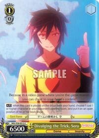 Divulging the Trick, Sora - No Game No Life - Weiss Schwarz card