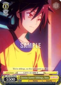 Genius Gamer Siblings, Sora - No Game No Life - Weiss Schwarz card