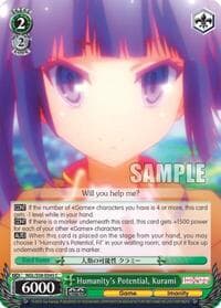 Humanity's Potential, Kurami - No Game No Life - Weiss Schwarz card