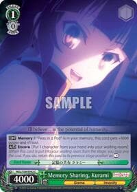 Memory Sharing, Kurami - No Game No Life - Weiss Schwarz card