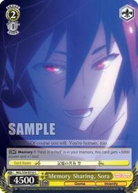 Memory Sharing, Sora - No Game No Life - Weiss Schwarz card