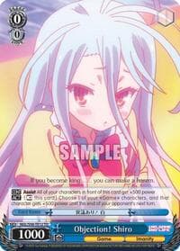 Objection! Shiro - No Game No Life - Weiss Schwarz card