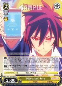Objection! Sora - No Game No Life - Weiss Schwarz card