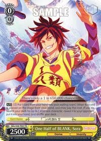 One Half of BLANK, Sora - No Game No Life - Weiss Schwarz card