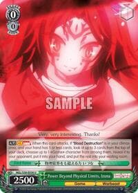 Power Beyond Physical Limits, Izuna - No Game No Life - Weiss Schwarz card