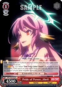 Pride of Power, Jibril - No Game No Life - Weiss Schwarz card