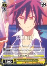 Provocative Challenger, Sora - No Game No Life - Weiss Schwarz card