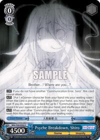 Psyche Breakdown, Shiro - No Game No Life - Weiss Schwarz card