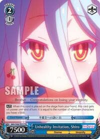Unhealthy Invitation, Shiro - No Game No Life - Weiss Schwarz card