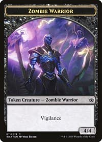 Zombie Warrior Token - War of the Spark - Magic: The Gathering card