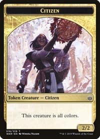 Citizen Token - War of the Spark - Magic: The Gathering card