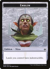 Emblem - Nissa, Who Shakes the World - War of the Spark - Magic: The Gathering card