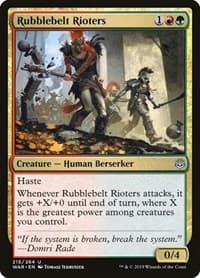 Rubblebelt Rioters - War of the Spark - Magic: The Gathering card