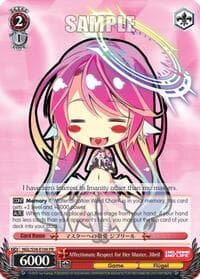 Affectionate Respect for Her Master, Jibril - No Game No Life - Weiss Schwarz card