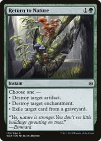 Return to Nature - War of the Spark - Magic: The Gathering card