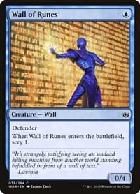 Wall of Runes - War of the Spark - Magic: The Gathering card