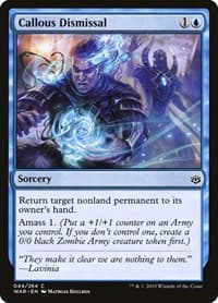 Callous Dismissal - War of the Spark - Magic: The Gathering card