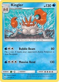 Kingler - SM - Unbroken Bonds - Pokemon card