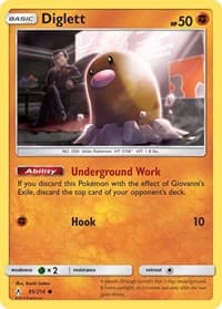 Diglett - SM - Unbroken Bonds - Pokemon card