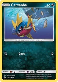 Carvanha - SM - Unbroken Bonds - Pokemon card
