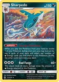 Sharpedo - SM - Unbroken Bonds - Pokemon card