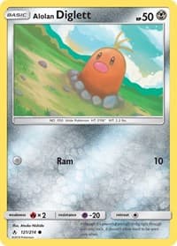 Alolan Diglett - SM - Unbroken Bonds - Pokemon card