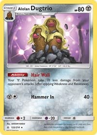 Alolan Dugtrio - SM - Unbroken Bonds - Pokemon card