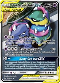 Muk & Alolan Muk GX (197) (Full Art) - SM - Unbroken Bonds - Pokemon card