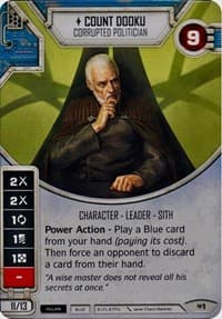 Count Dooku - Corrupted Politician (Card Only) - Allies of Necessity - Star Wars: Destiny card