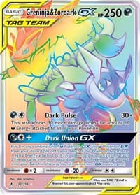 Greninja & Zoroark GX (Secret) - SM - Unbroken Bonds - Pokemon card