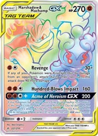 Marshadow & Machamp GX (Secret) - SM - Unbroken Bonds - Pokemon card