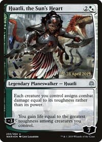 Huatli, the Sun's Heart - Prerelease Cards - Magic: The Gathering card