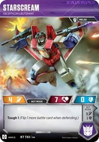 Starscream - Decepticon Lieutenant (Wave 2S - Bumblebee vs Megatron) - Rise of the Combiners - Transformers TCG card
