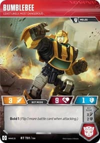 Bumblebee - Least Likely, Most Dangerous (Wave 2S - Bumblebee vs Megatron) - Rise of the Combiners - Transformers TCG card
