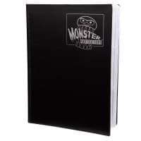 Binder - 9-Pocket Side-Loading - Black with White Pages - Monster Protectors Storage Albums - Storage Albums card