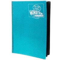 Binder - 9-Pocket Side-Loading Holofoil - Aqua Blue - Monster Protectors Storage Albums - Storage Albums card