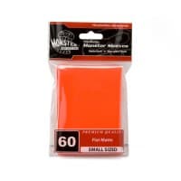 Small Sleeves - Flat Matte - Orange (60-Pack) - Monster Protectors Card Sleeves - Card Sleeves card